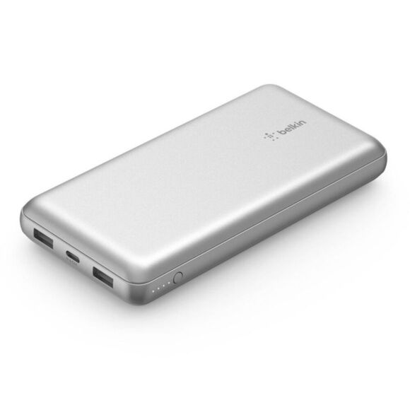 Open Box - Belkin - 20000mAh Power Bank 15W USB-A + USB-C - Sil Silver - Picture 11 of 13